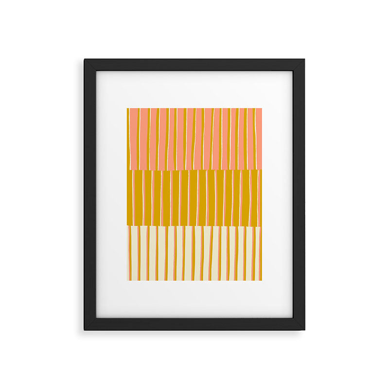 Peach, Tulip & Cream | PATTERN 09: The Retro Edition Framed Art Print Gallery Image 5