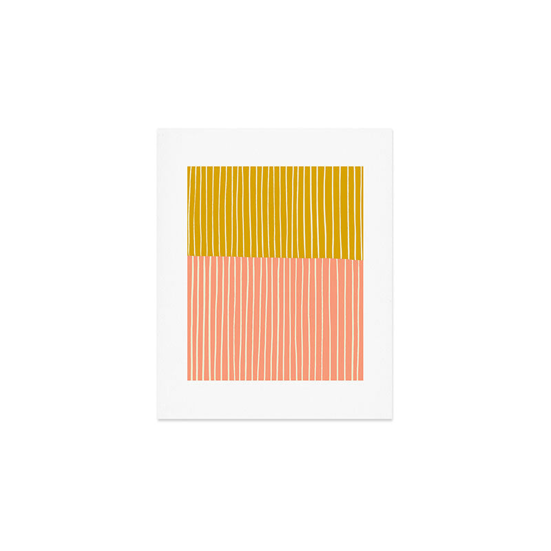 Peach & Tulip Yellow | PATTERN 06: The Retro Edition Art Print Gallery Image 1