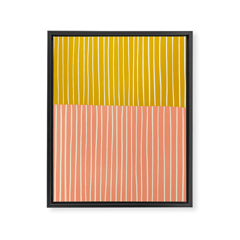 Peach & Tulip Yellow | PATTERN 06: The Retro Edition Framed Canvas Print Gallery Image 6