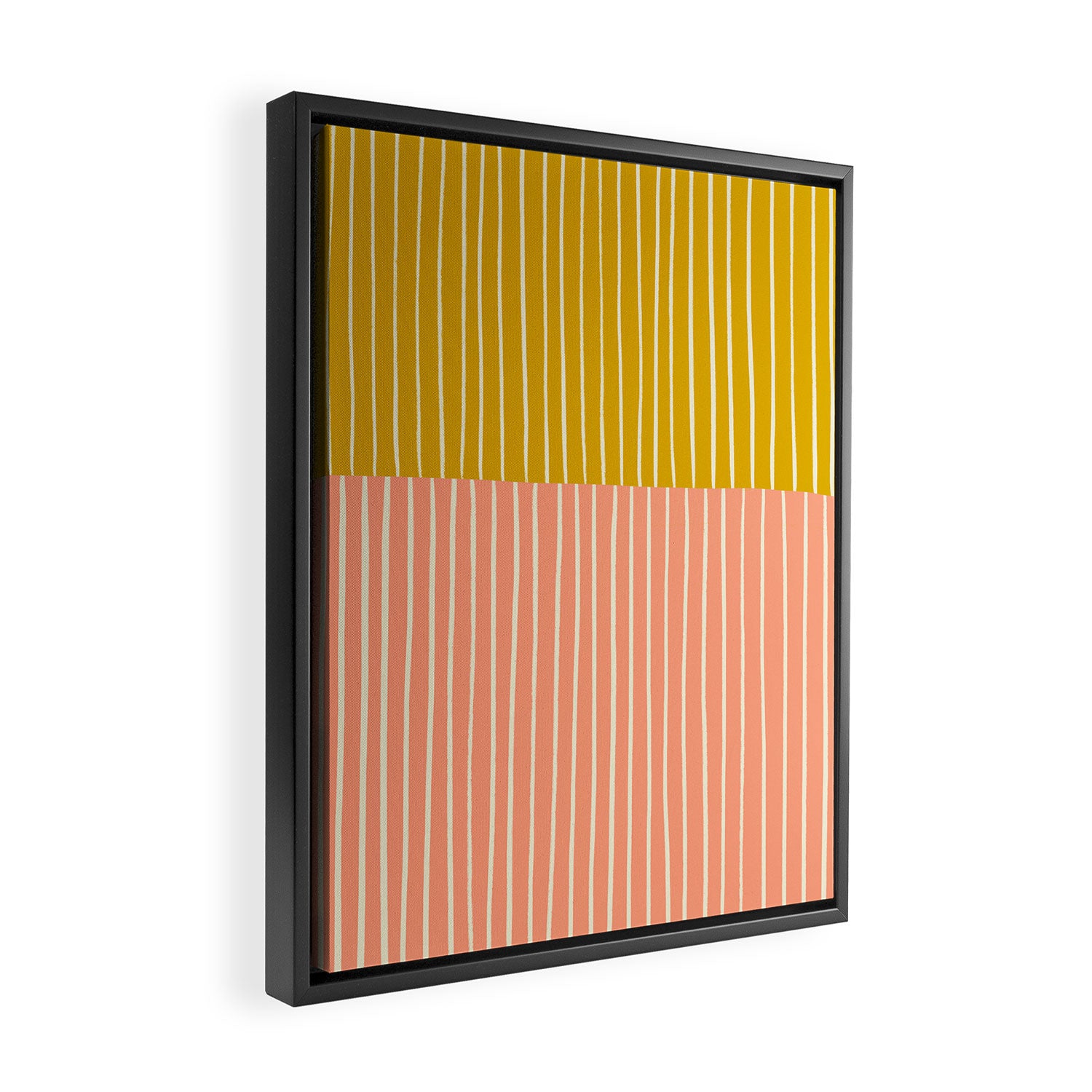 Peach & Tulip Yellow | PATTERN 06: The Retro Edition Framed Canvas Print Gallery Image 2
