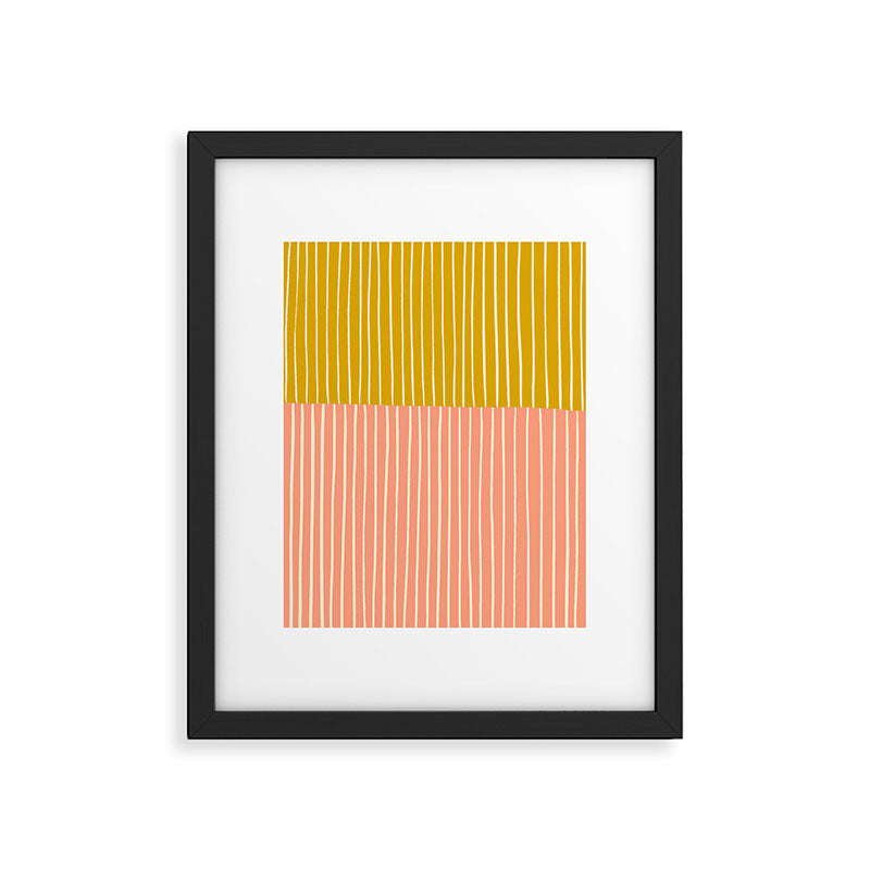 Peach & Tulip Yellow | PATTERN 06: The Retro Edition Framed Art Print Gallery Image 5