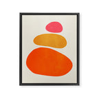 Pebbles: Mid Century Abstraction Framed Canvas Print Gallery Image 6