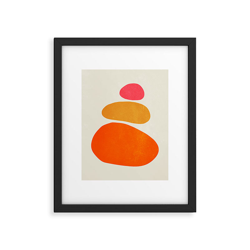 Pebbles: Mid Century Abstraction Framed Art Print Gallery Image 4