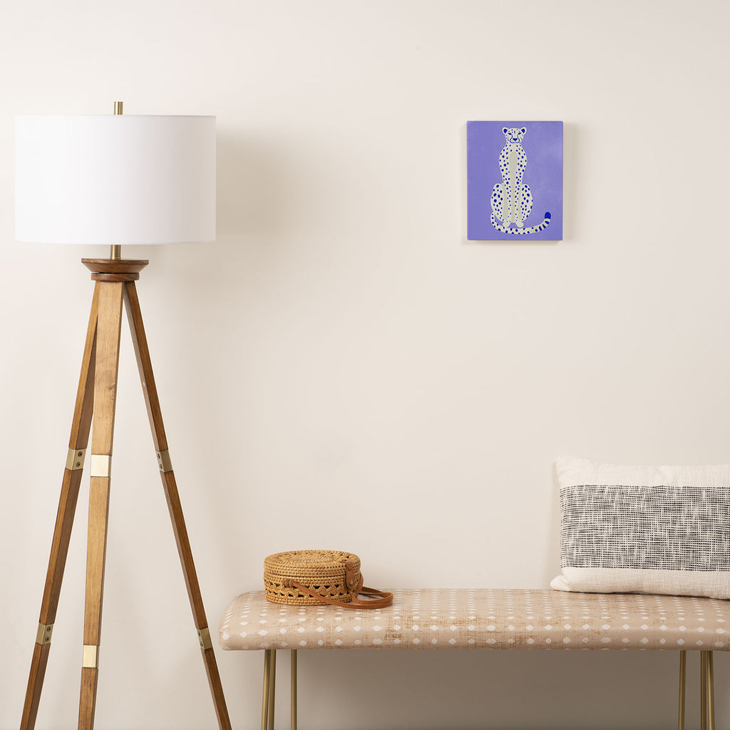 Periwinkle Cheetah Canvas Print Gallery Image 2