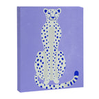 Periwinkle Cheetah Canvas Print Gallery Image 6