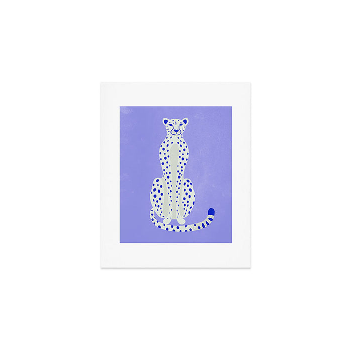 Periwinkle Cheetah Art Print Gallery Image 1