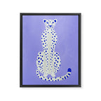 Periwinkle Cheetah Framed Canvas Print Gallery Image 6