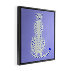 Periwinkle Cheetah Framed Canvas Print Gallery Image 2