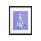 Periwinkle Cheetah Framed Art Print Gallery Image 4