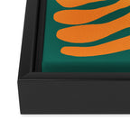 Pine Green & Tangerine: Matisse Paper Cutouts 01 Framed Canvas Print Gallery Image 3