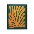 Pine Green & Tangerine: Matisse Paper Cutouts 01 Framed Canvas Print Gallery Image 6