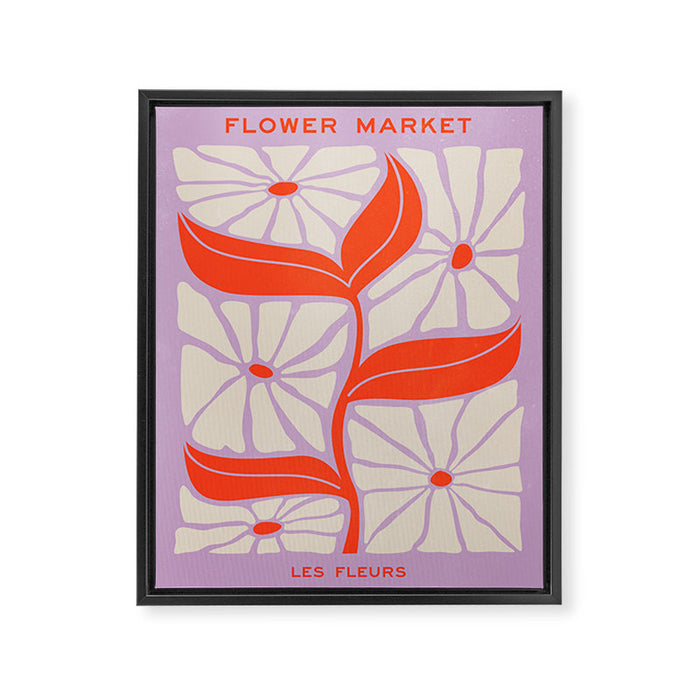 Plum & Flamingo: Les Fleurs | Flower Market Color Series 06 Framed Canvas Print Gallery Image 1