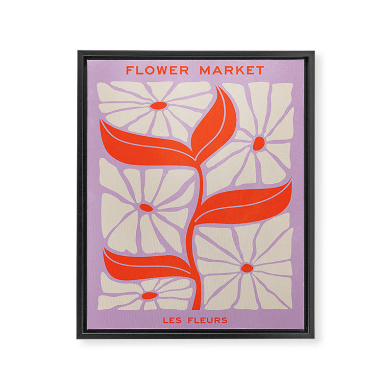 Plum & Flamingo: Les Fleurs | Flower Market Color Series 06 Framed Canvas Print Gallery Image 6