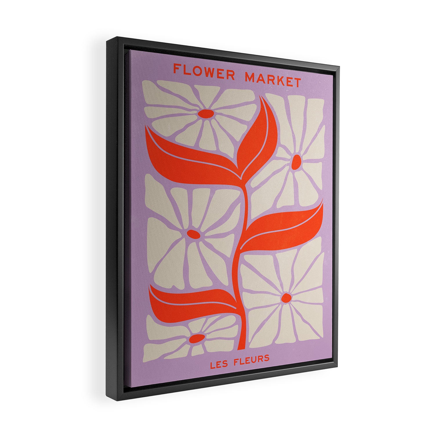 Plum & Flamingo: Les Fleurs | Flower Market Color Series 06 Framed Canvas Print Gallery Image 2