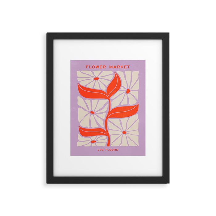Plum & Flamingo: Les Fleurs | Flower Market Color Series 06 Framed Art Print Gallery Image 1