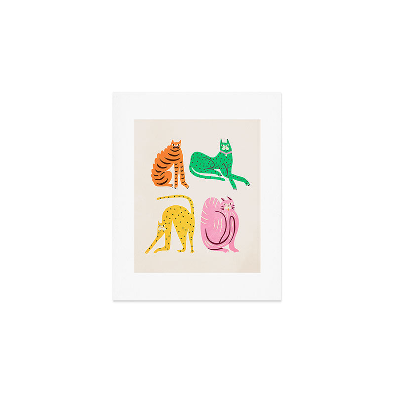 Pop Cats: Modern Collage Pop Art Art Print Gallery Image 1