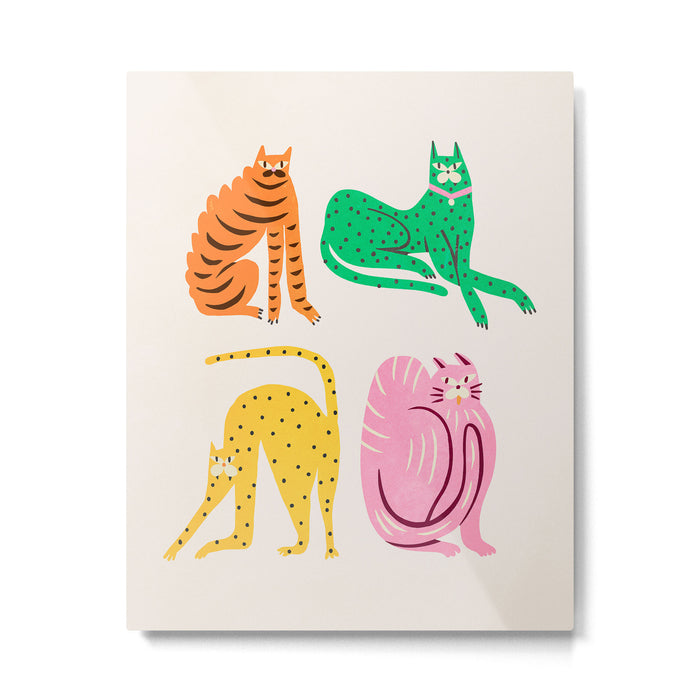 Pop Cats: Modern Collage Pop Art Metal Print Gallery Image 1