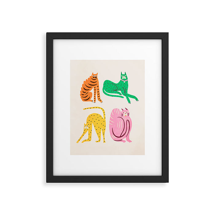 Pop Cats: Modern Collage Pop Art Framed Art Print Gallery Image 1