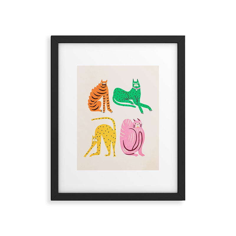 Pop Cats: Modern Collage Pop Art Framed Art Print Gallery Image 4