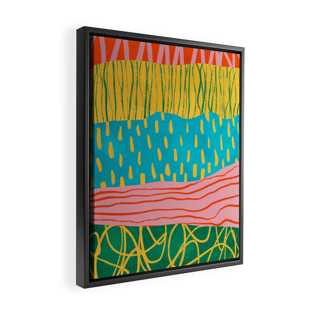 Pop Pattern Collage | PATTERN 10: The Retro Edition Framed Canvas Print Gallery Image 2
