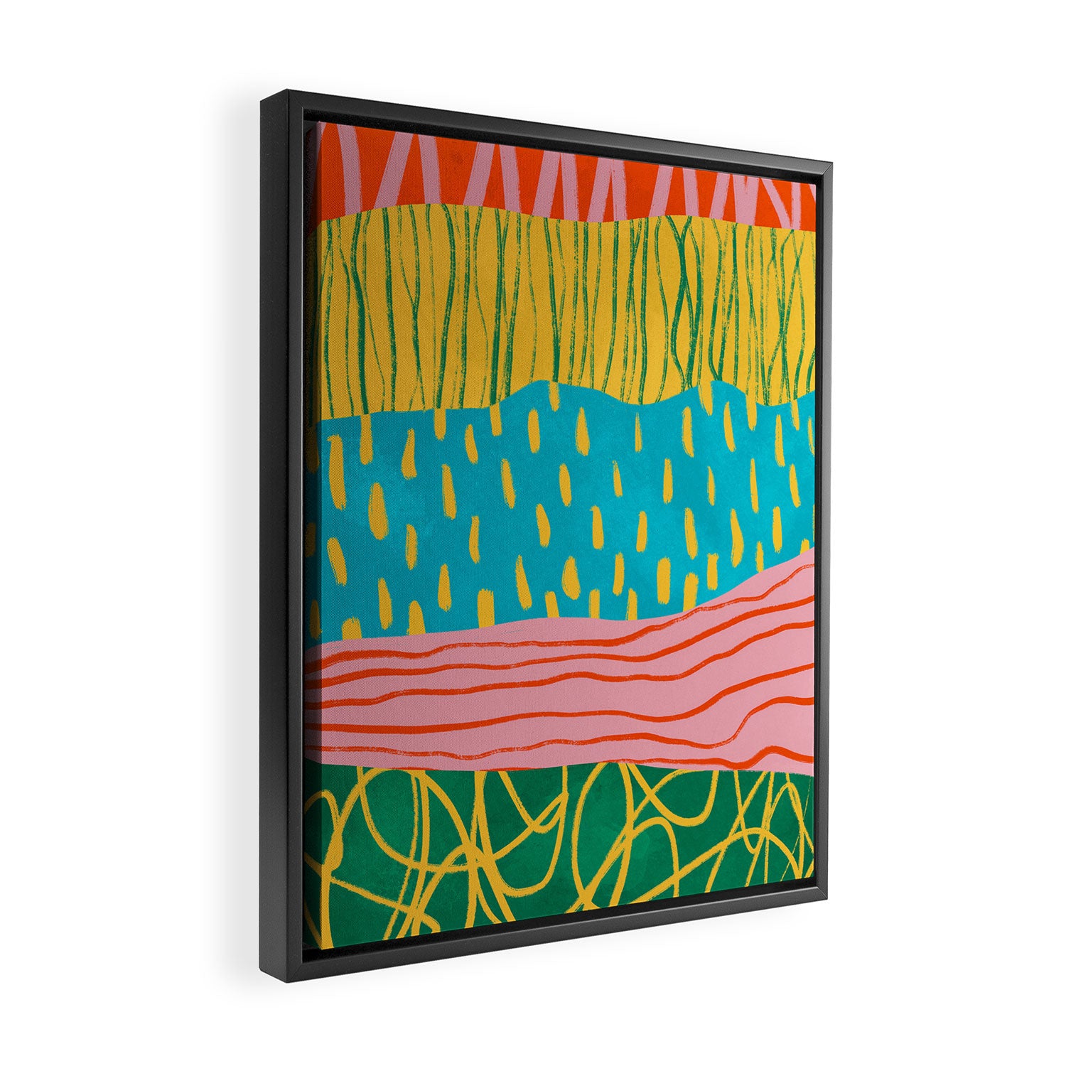 Pop Pattern Collage | PATTERN 10: The Retro Edition Framed Canvas Print Gallery Image 2