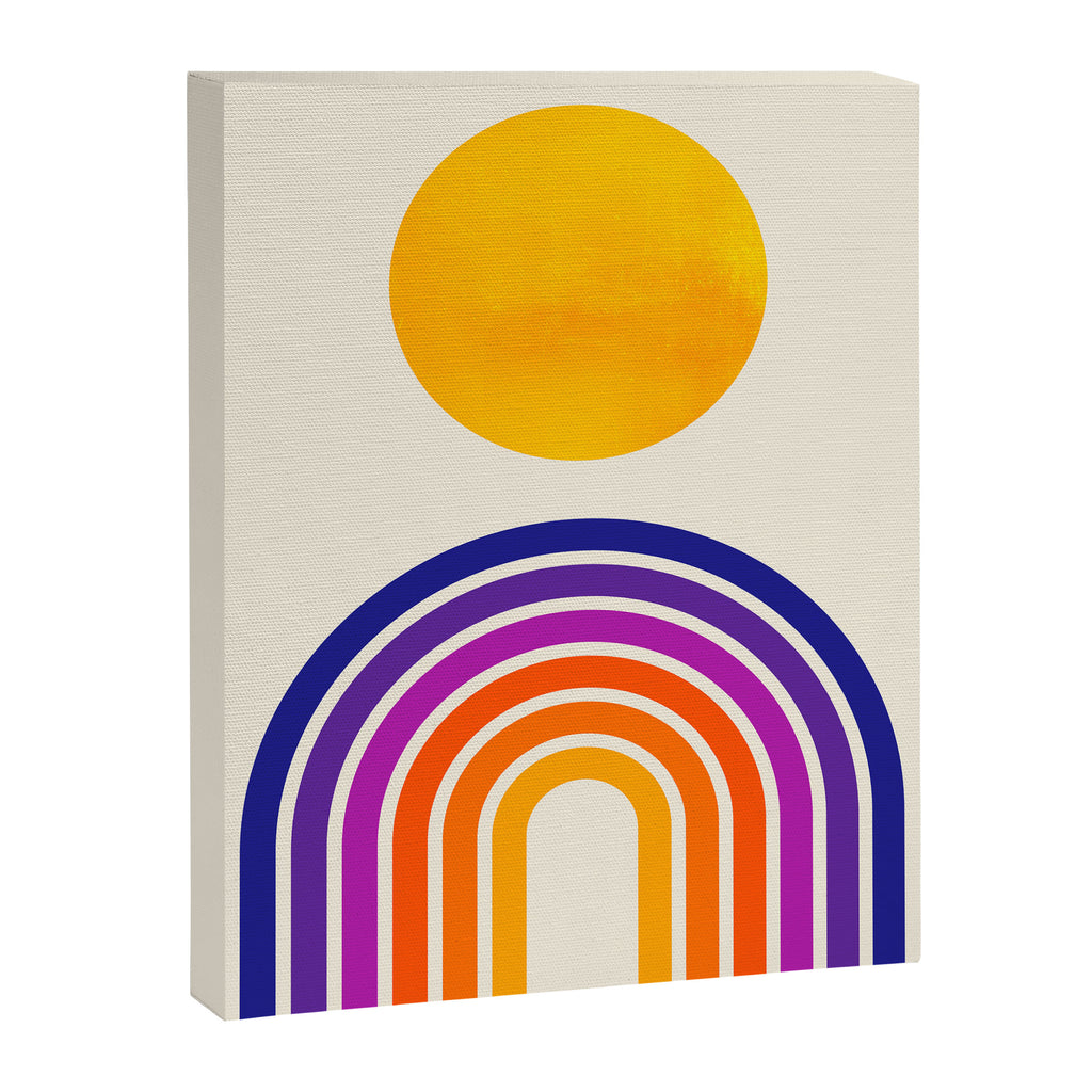 Rainbow Sun: Retro 80s Edition Canvas Print Gallery Image 6