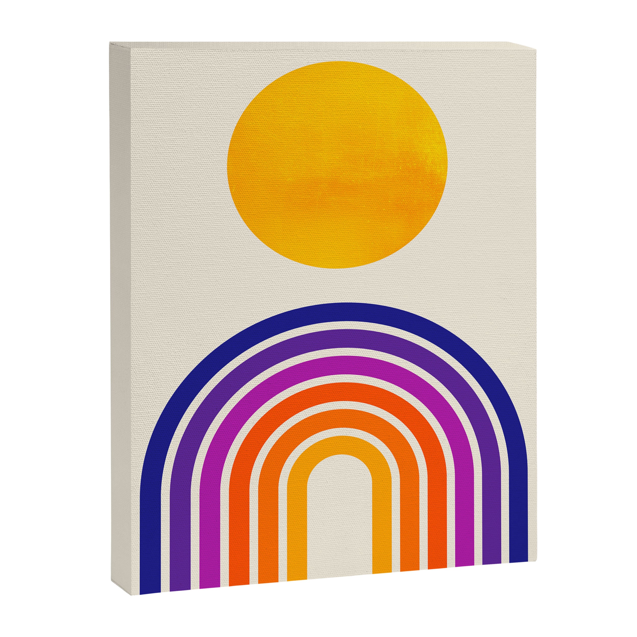 Rainbow Sun: Retro 80s Edition Canvas Print Gallery Image 6