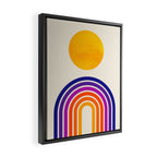 Rainbow Sun: Retro 80s Edition Framed Canvas Print Gallery Image 2