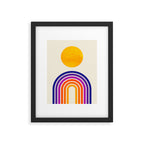 Rainbow Sun: Retro 80s Edition Framed Art Print Gallery Image 5