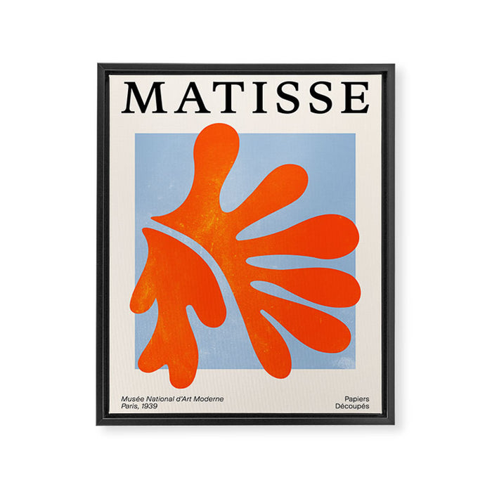 Red Coral Leaf: Matisse Paper Cutouts II Framed Canvas Print Gallery Image 1