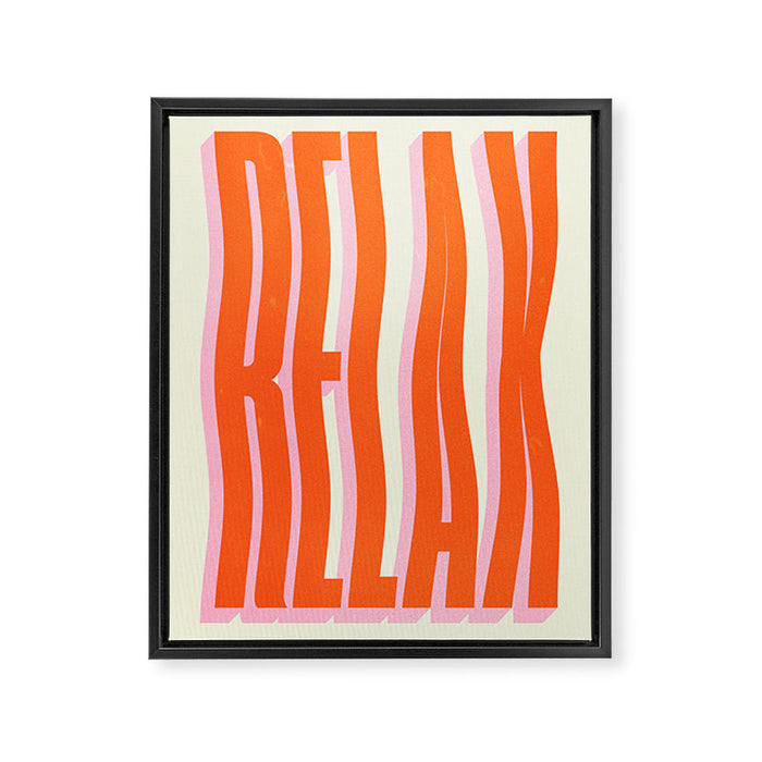 Relax: Wavy Edition Framed Canvas Print Gallery Image 1