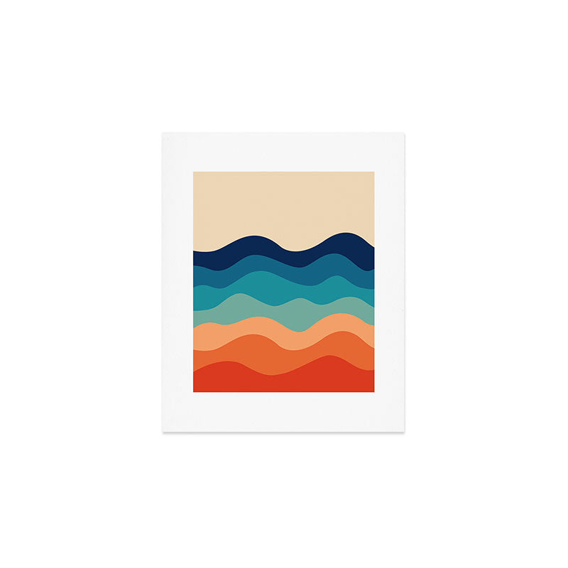 Retro 70s Waves Art Print Gallery Image 1