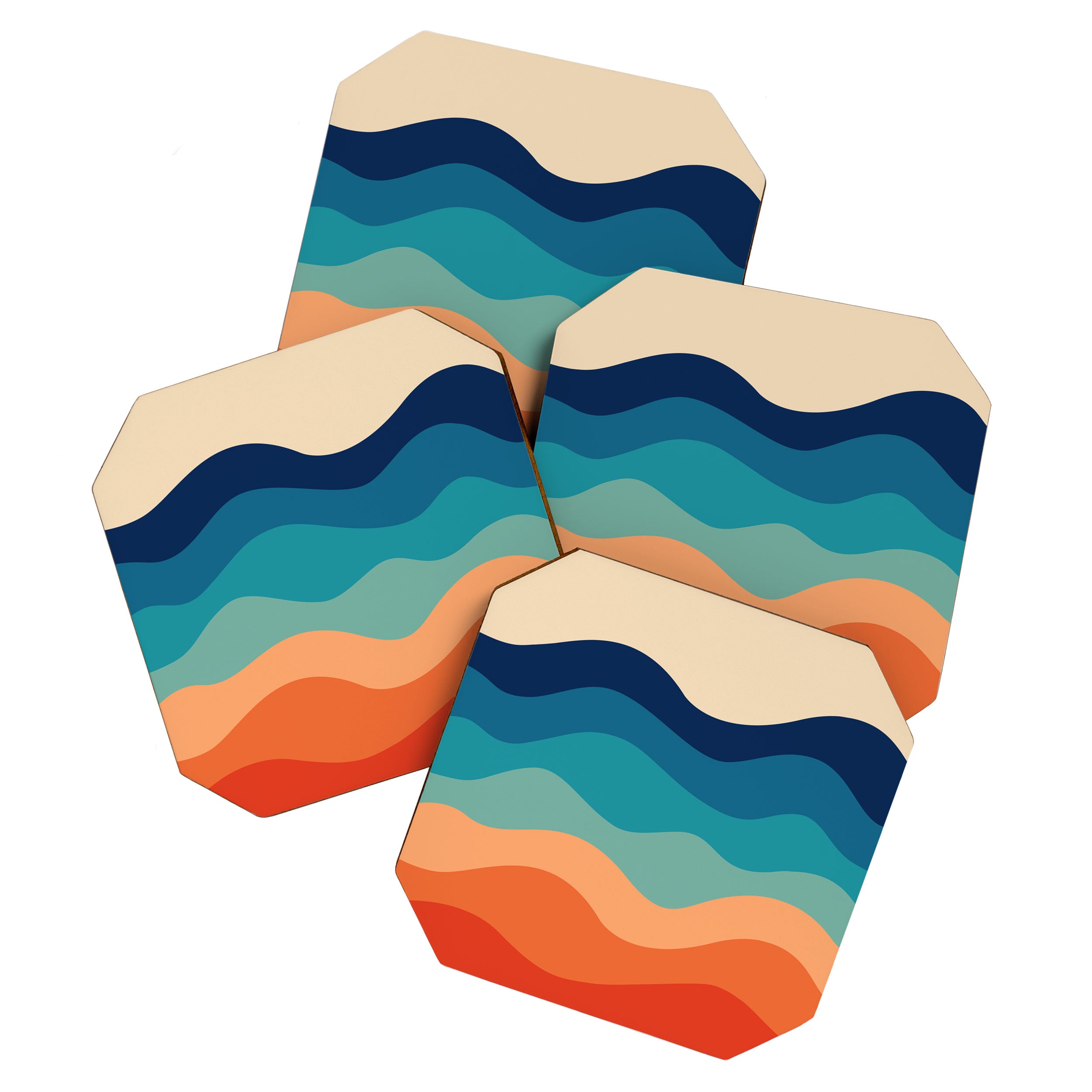 Retro 70s Waves Coaster Gallery Image 1