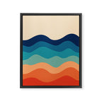 Retro 70s Waves Framed Canvas Print Gallery Image 6