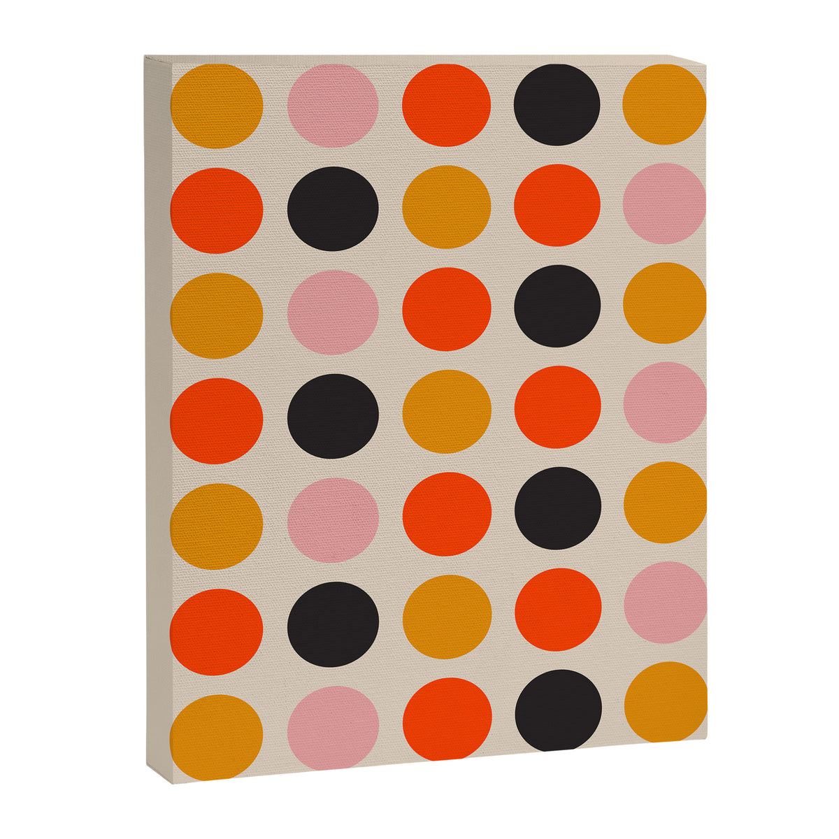 Retro Bauhaus Dots | 70s European Pattern Canvas Print Gallery Image 8