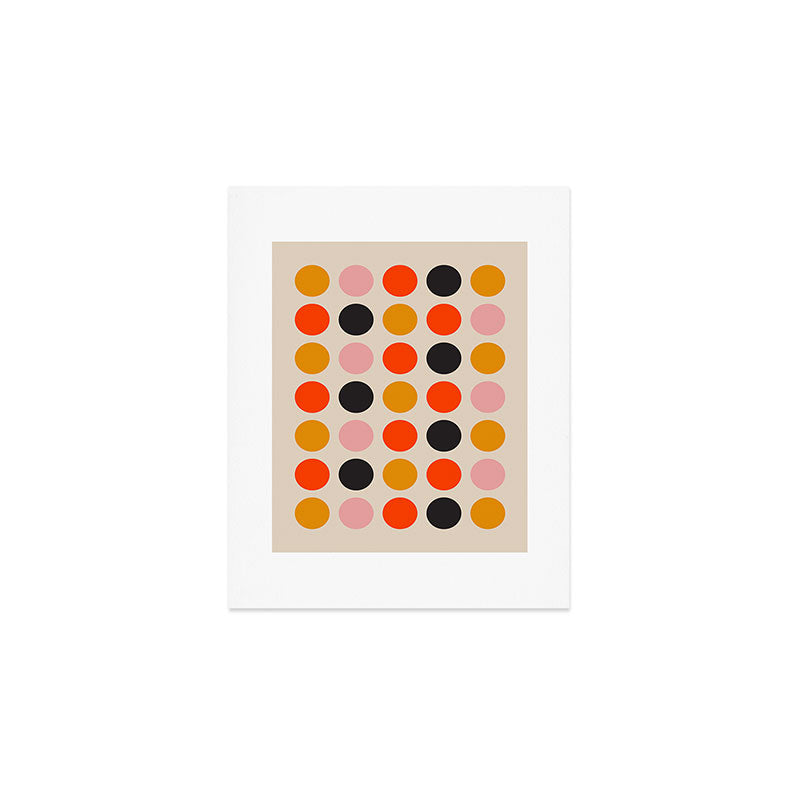 Retro Bauhaus Dots | 70s European Pattern Art Print Gallery Image 1
