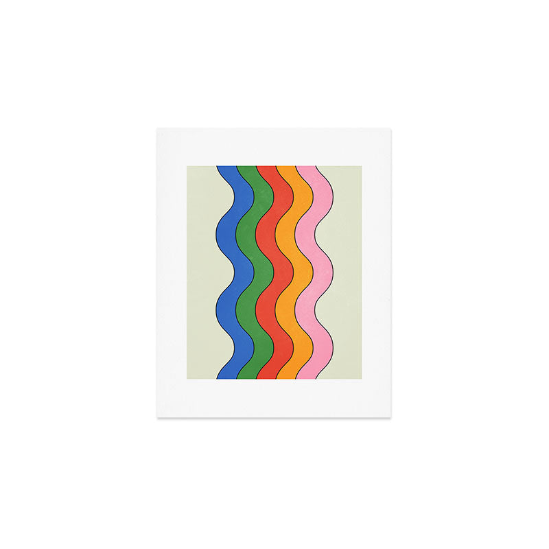 Retro Candy Waves Art Print Gallery Image 1
