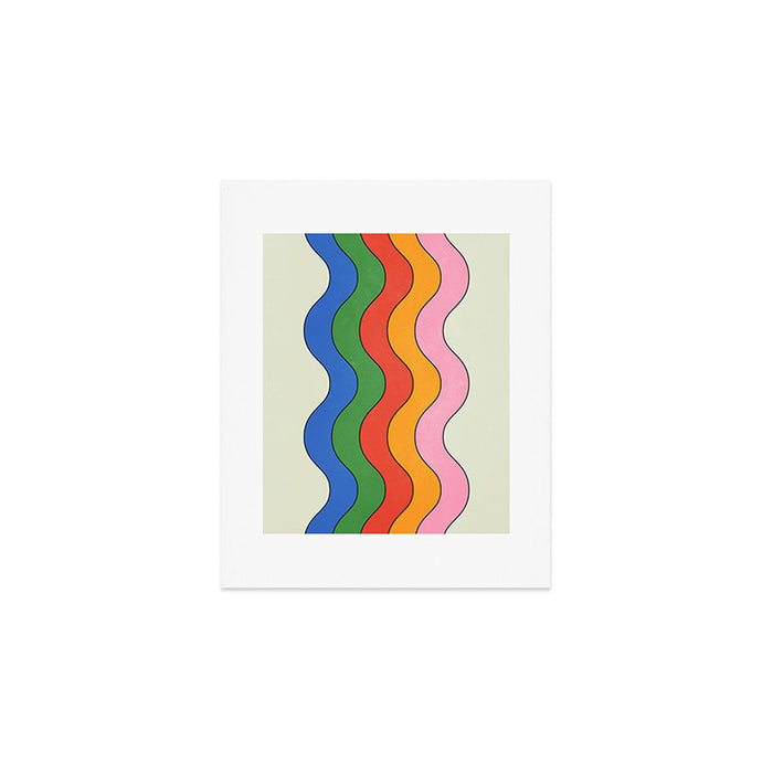 Retro Candy Waves Art Print Gallery Image 1