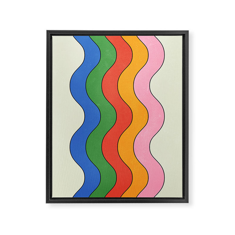 Retro Candy Waves Framed Canvas Print Gallery Image 6
