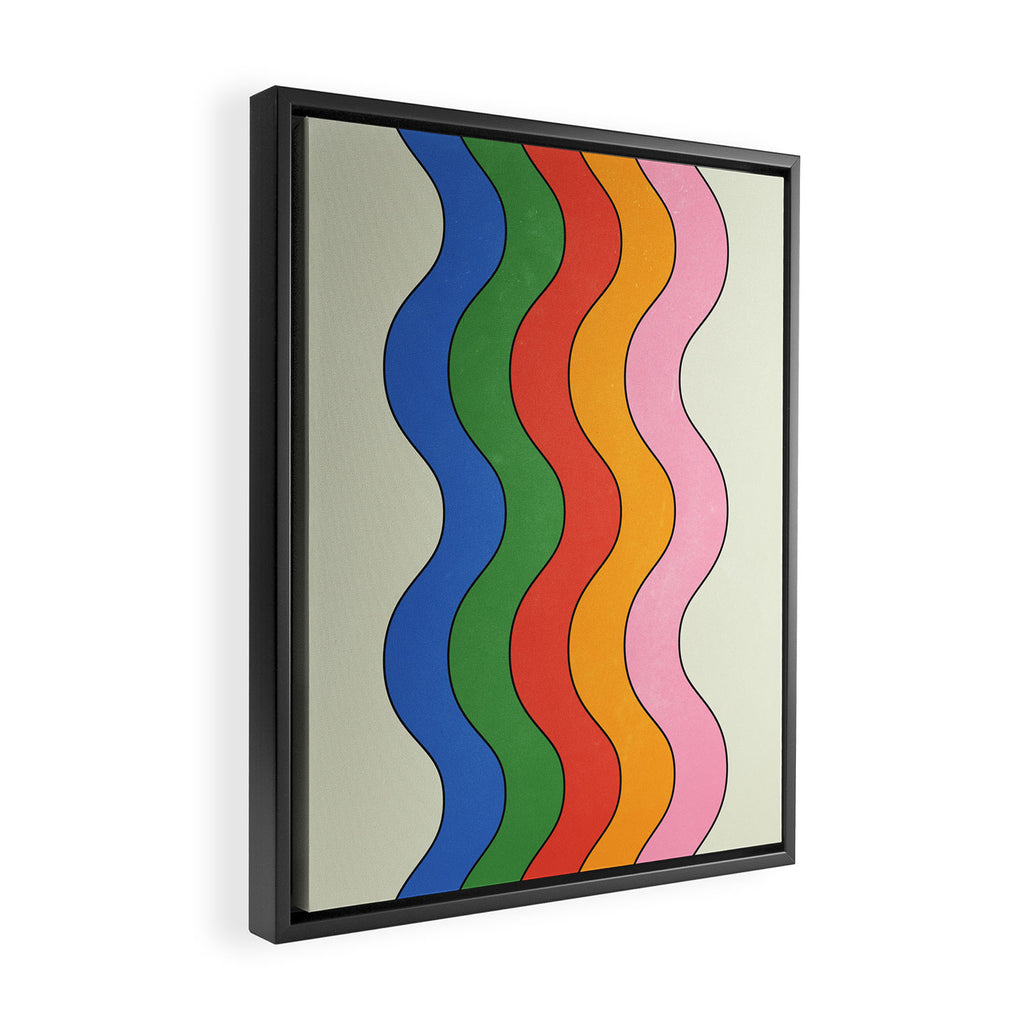Retro Candy Waves Framed Canvas Print Gallery Image 2