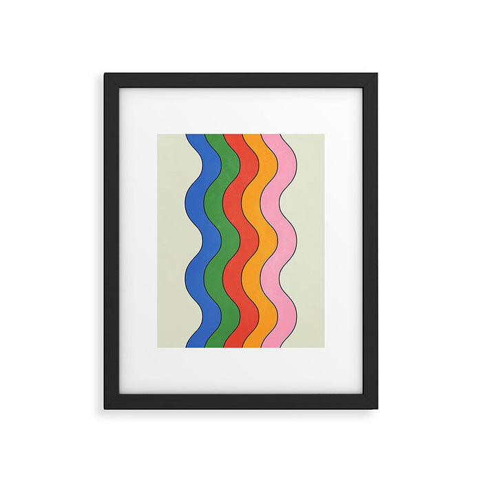 Retro Candy Waves Framed Art Print Gallery Image 1