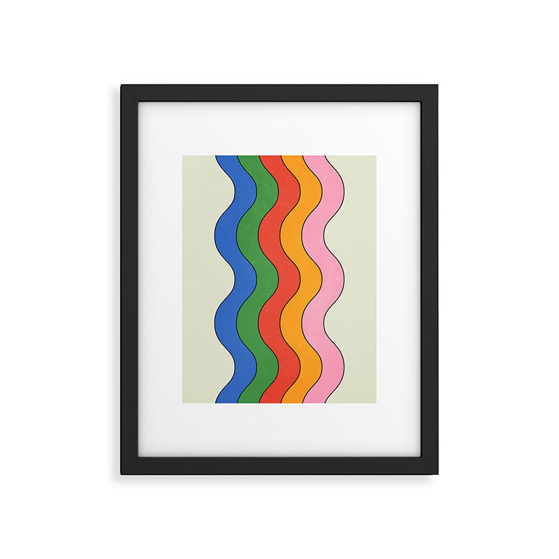 Retro Candy Waves Framed Art Print Gallery Image 5