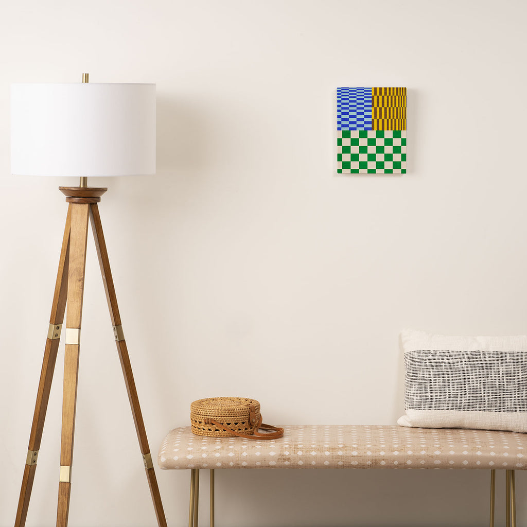 Retro Checkerboard Collage 02 Canvas Print Gallery Image 2