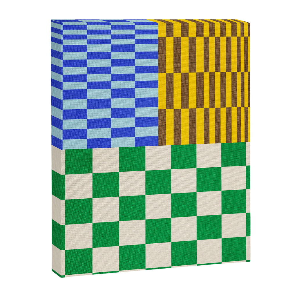 Retro Checkerboard Collage 02 Canvas Print Gallery Image 6