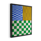 Retro Checkerboard Collage 02 Framed Canvas Print Gallery Image 2
