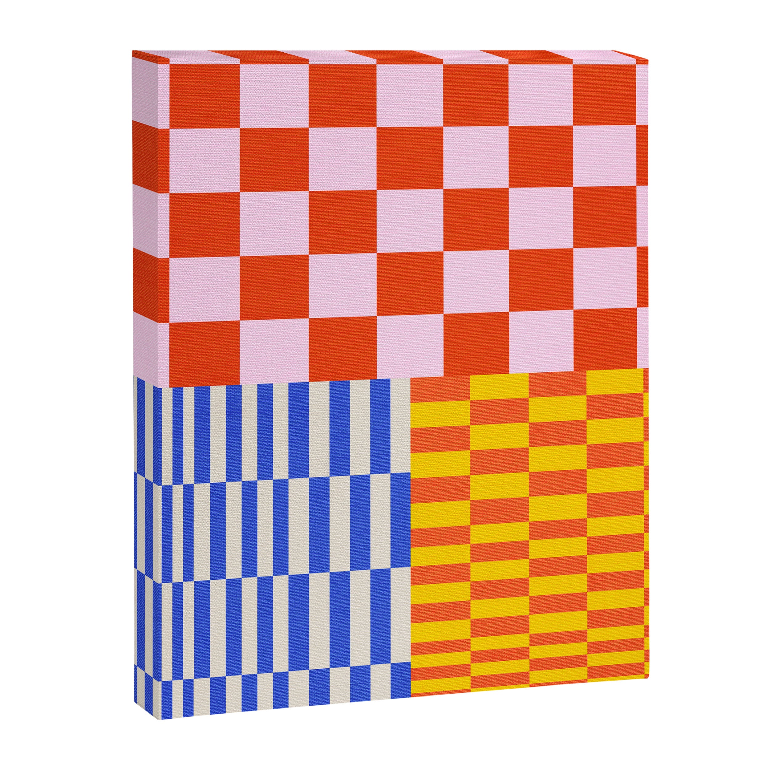 Retro Checkerboard Collage 03 Canvas Print Gallery Image 6
