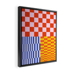 Retro Checkerboard Collage 03 Framed Canvas Print Gallery Image 2