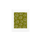 Retro Daisies: Musk Green Edition Art Print Gallery Image 1
