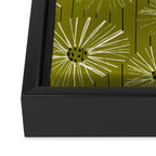 Retro Daisies: Musk Green Edition Framed Canvas Print Gallery Image 3