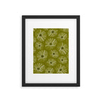 Retro Daisies: Musk Green Edition Framed Art Print Gallery Image 5